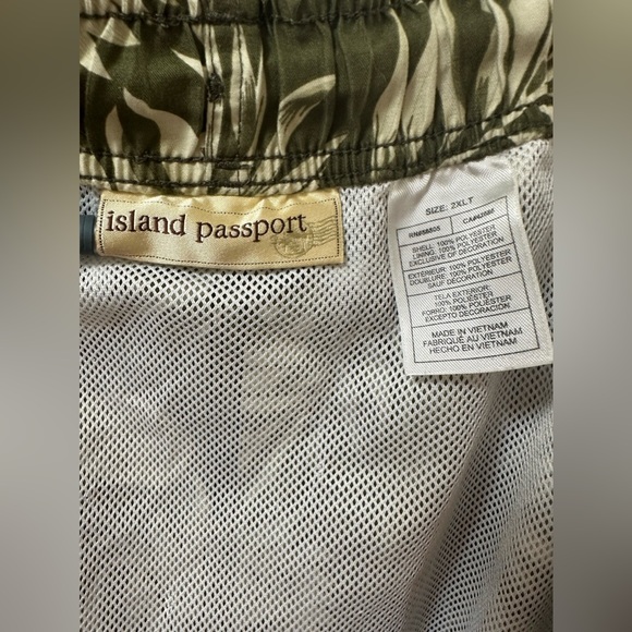 Men's 2XL Island Passport Board Shorts Swim Trunks Hawaiian Drawstring Pockets - Picture 6 of 10